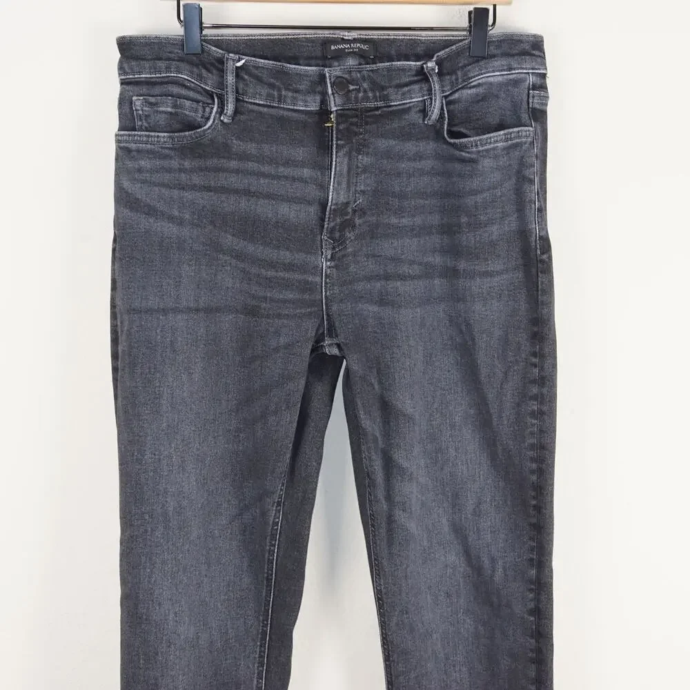 Banana Republic Slim Watershed Mill Valley Denim Black Jeans Mens Sz 34 x 34